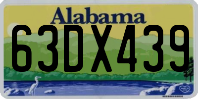 AL license plate 63DX439