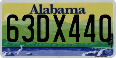 AL license plate 63DX440