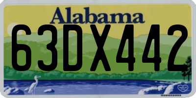 AL license plate 63DX442