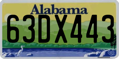 AL license plate 63DX443