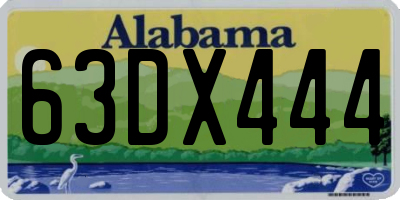 AL license plate 63DX444