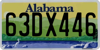 AL license plate 63DX446