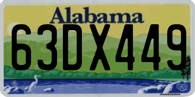 AL license plate 63DX449