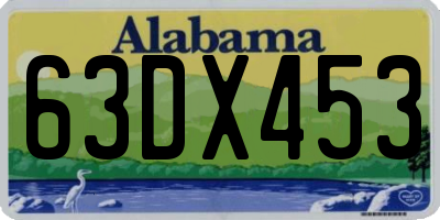 AL license plate 63DX453