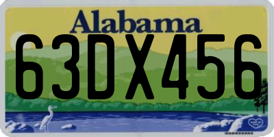 AL license plate 63DX456