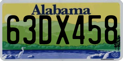 AL license plate 63DX458