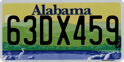 AL license plate 63DX459