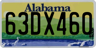 AL license plate 63DX460