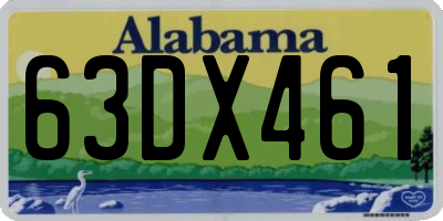 AL license plate 63DX461