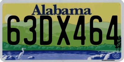 AL license plate 63DX464