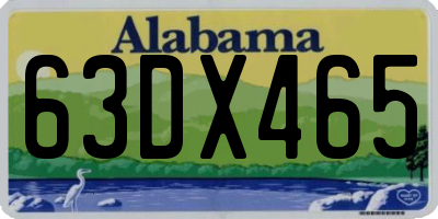 AL license plate 63DX465