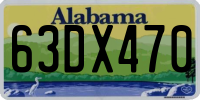 AL license plate 63DX470