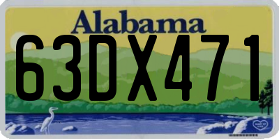 AL license plate 63DX471