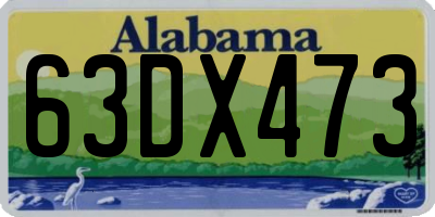 AL license plate 63DX473