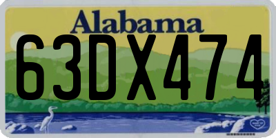 AL license plate 63DX474