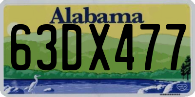AL license plate 63DX477