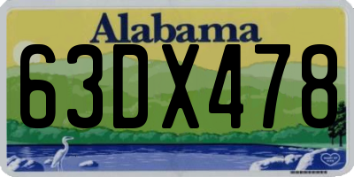 AL license plate 63DX478