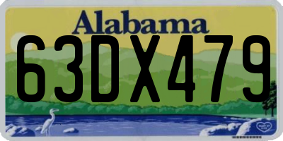 AL license plate 63DX479