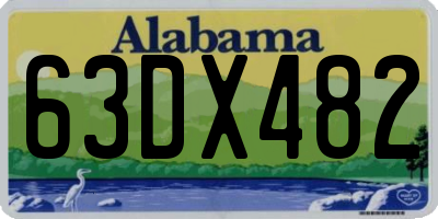 AL license plate 63DX482