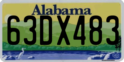AL license plate 63DX483