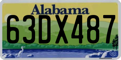 AL license plate 63DX487