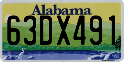 AL license plate 63DX491