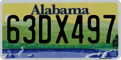 AL license plate 63DX497