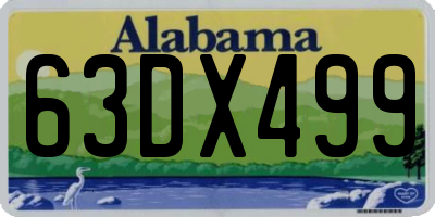 AL license plate 63DX499