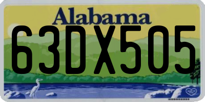 AL license plate 63DX505