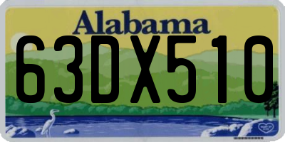AL license plate 63DX510