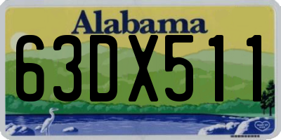 AL license plate 63DX511