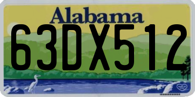 AL license plate 63DX512
