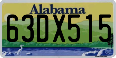 AL license plate 63DX515