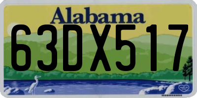 AL license plate 63DX517