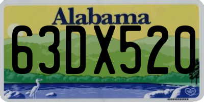 AL license plate 63DX520