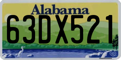 AL license plate 63DX521