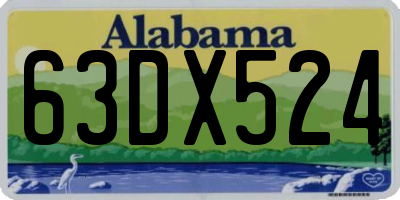 AL license plate 63DX524