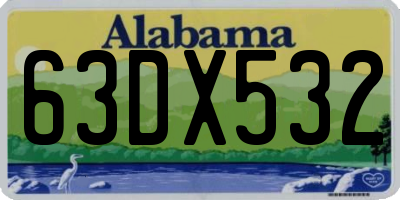 AL license plate 63DX532