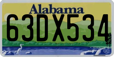 AL license plate 63DX534