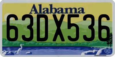 AL license plate 63DX536