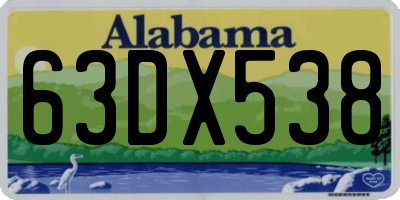 AL license plate 63DX538