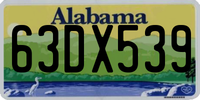 AL license plate 63DX539
