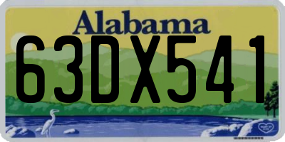 AL license plate 63DX541