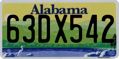 AL license plate 63DX542