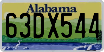 AL license plate 63DX544