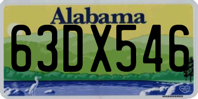 AL license plate 63DX546
