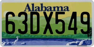 AL license plate 63DX549