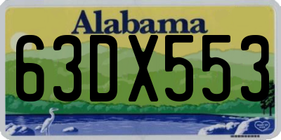 AL license plate 63DX553