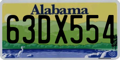 AL license plate 63DX554