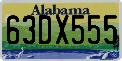 AL license plate 63DX555
